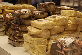 Variety of Cheese and Fudge